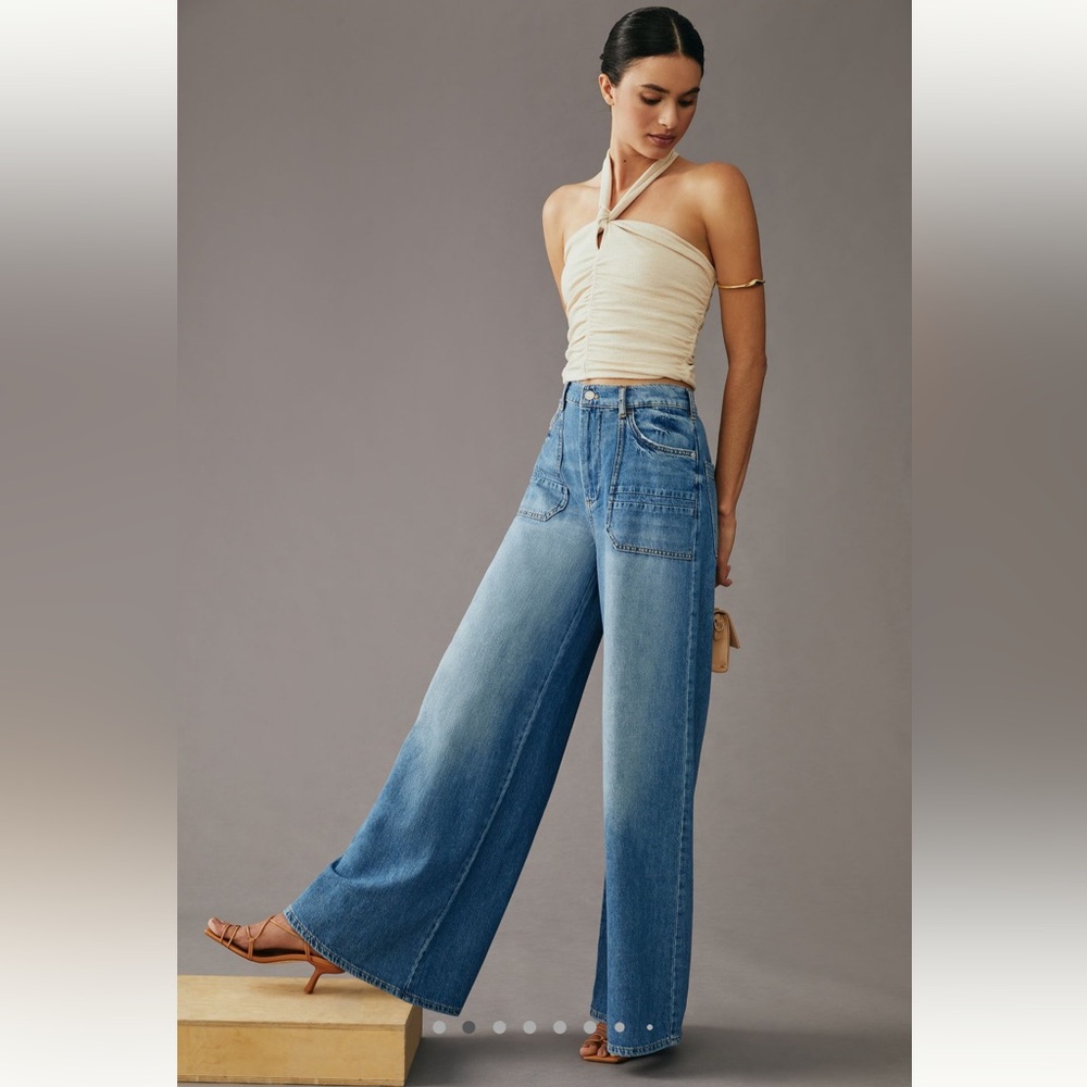 ISO ⭐️IN SEARCH OF⭐️ Anthropologie Pilcro The Jane High Rise Wide Leg Jeans - Picture 4 of 6